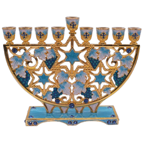 Grapes and Flowers Menorah