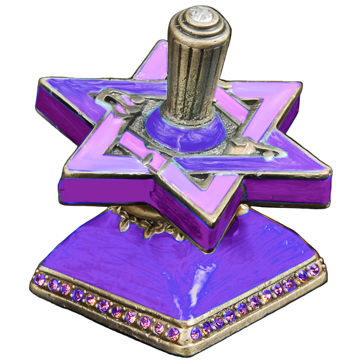 Star of David Dreidel (Purple)