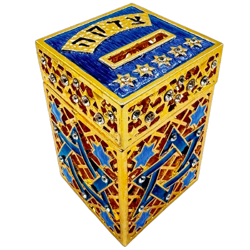 Star Tzedaka Box (Bue)