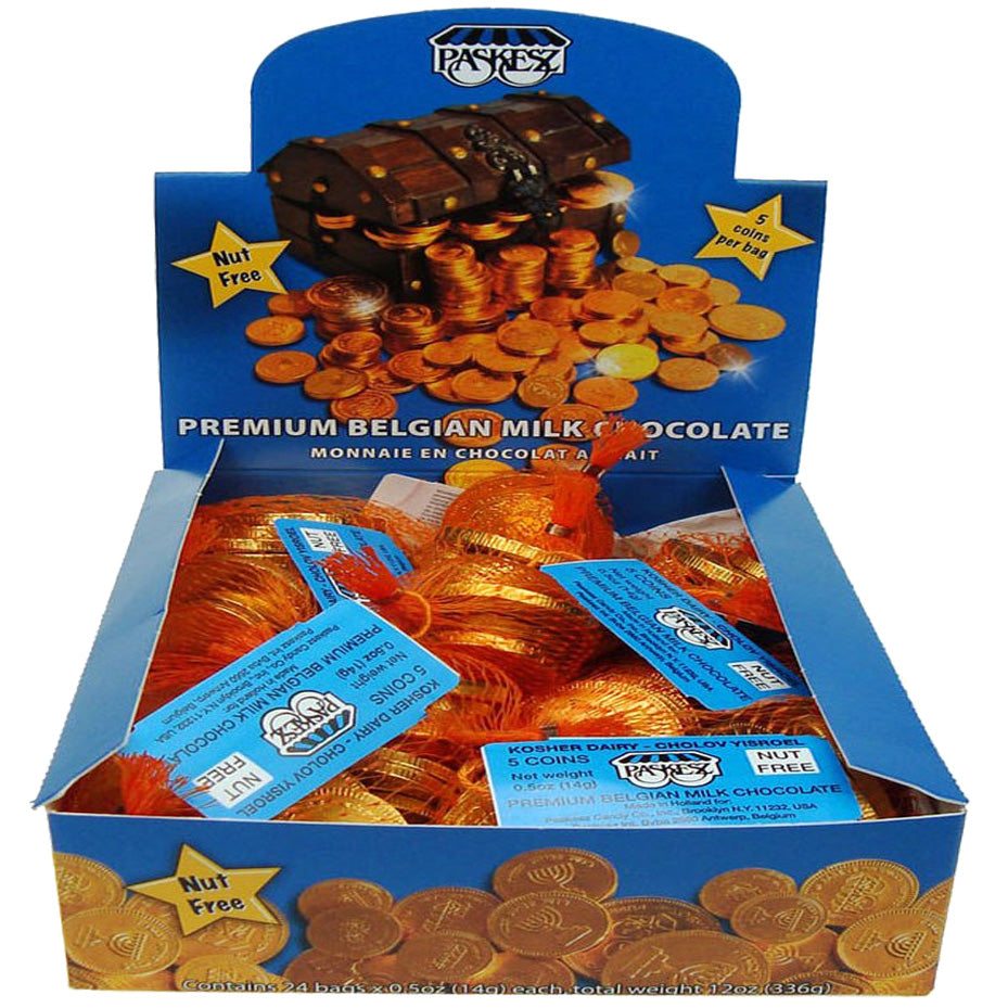 Chocolate Gelt - (Milk) NUT FREE