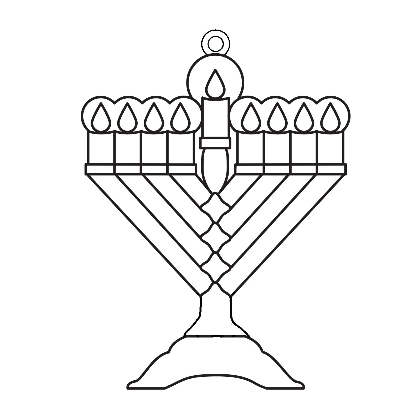 12 Pack - Suncatchers - Menorah