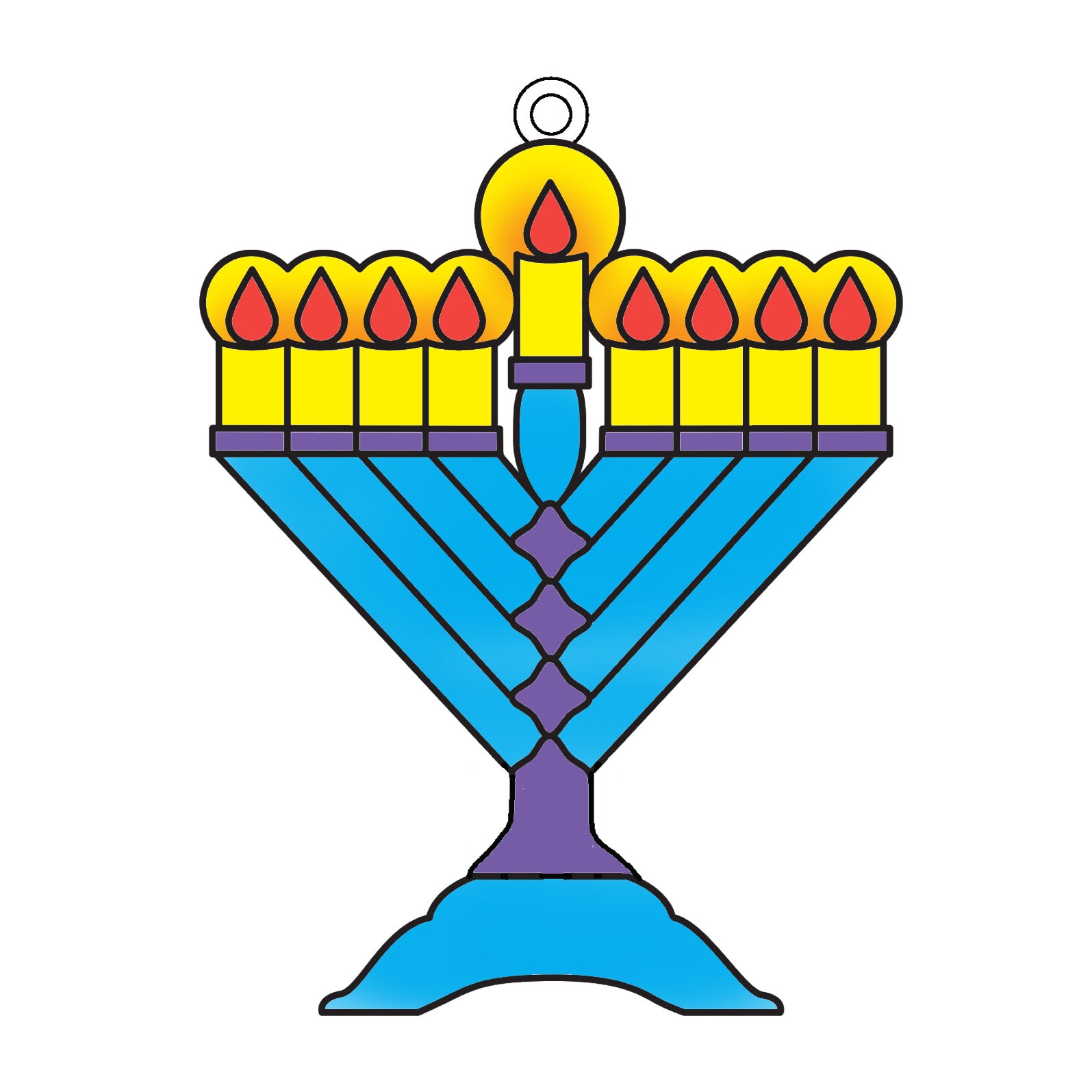 12 Pack - Suncatchers - Menorah