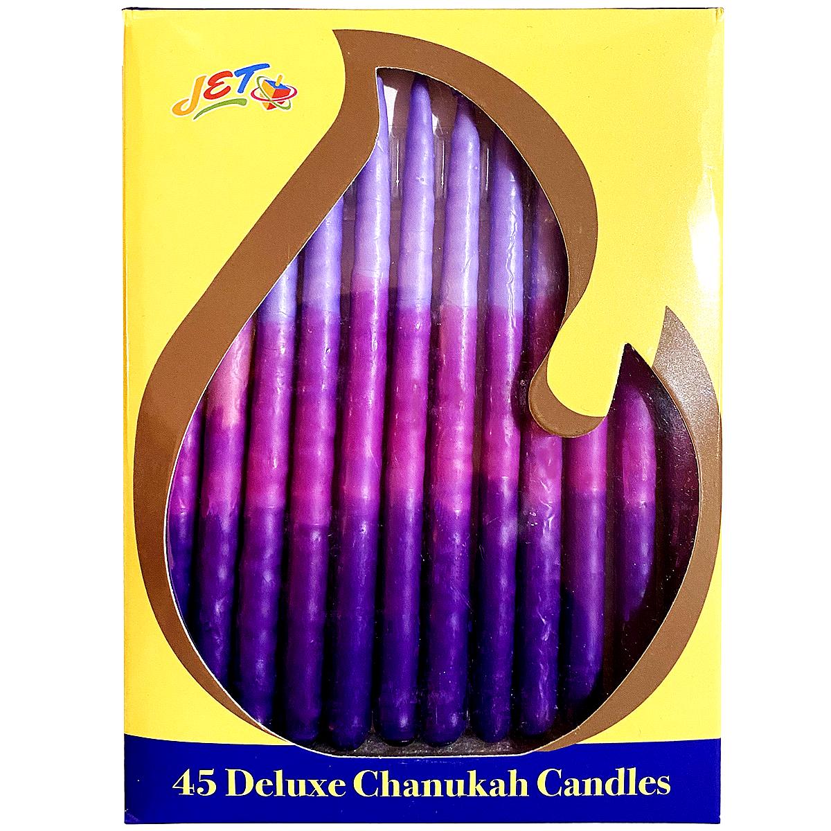 45 - Hand Dipped Chanukah Candles (Purple)